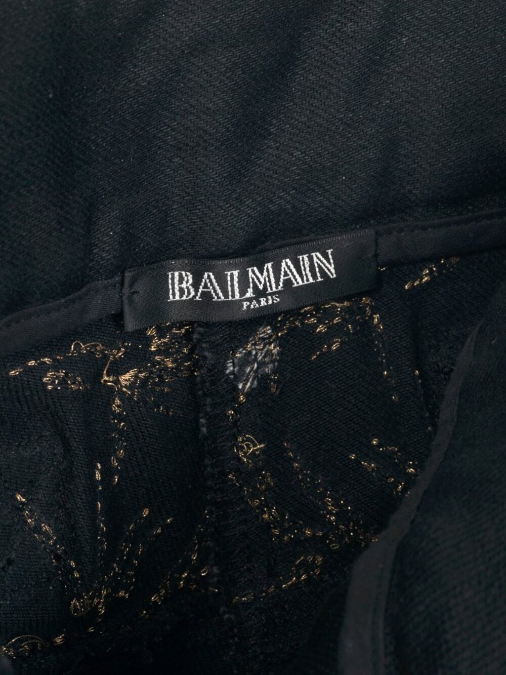 Balmain Black Embroidered Piped Riding-Style Jeans - Picture 10 of 12